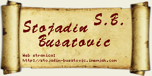 Stojadin Bušatović vizit kartica